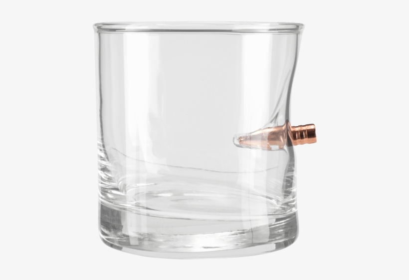 Rocks Glass With Real Bullet - Old Fashioned Glass, transparent png