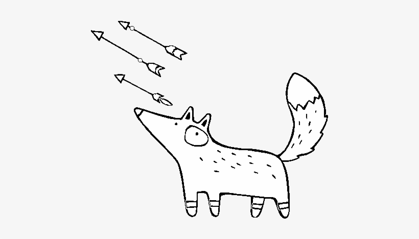 Desenho De Zorro E Setas Para Colorir - Zorro Para Dibujar, transparent png