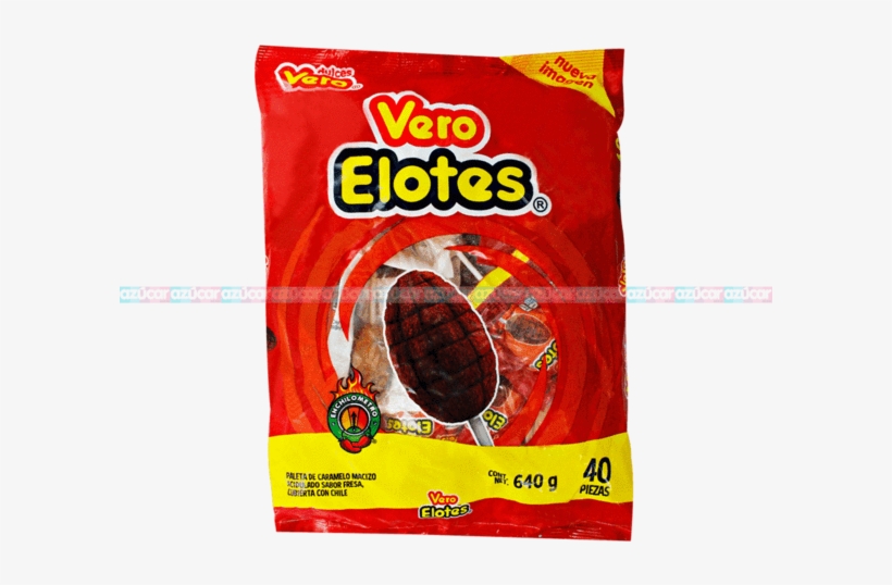 Vero Paleta Elote C/ Chile 24/40 - Vero Elotes Paletas Sabor Fresa Con Chile Mexican Hard, transparent png