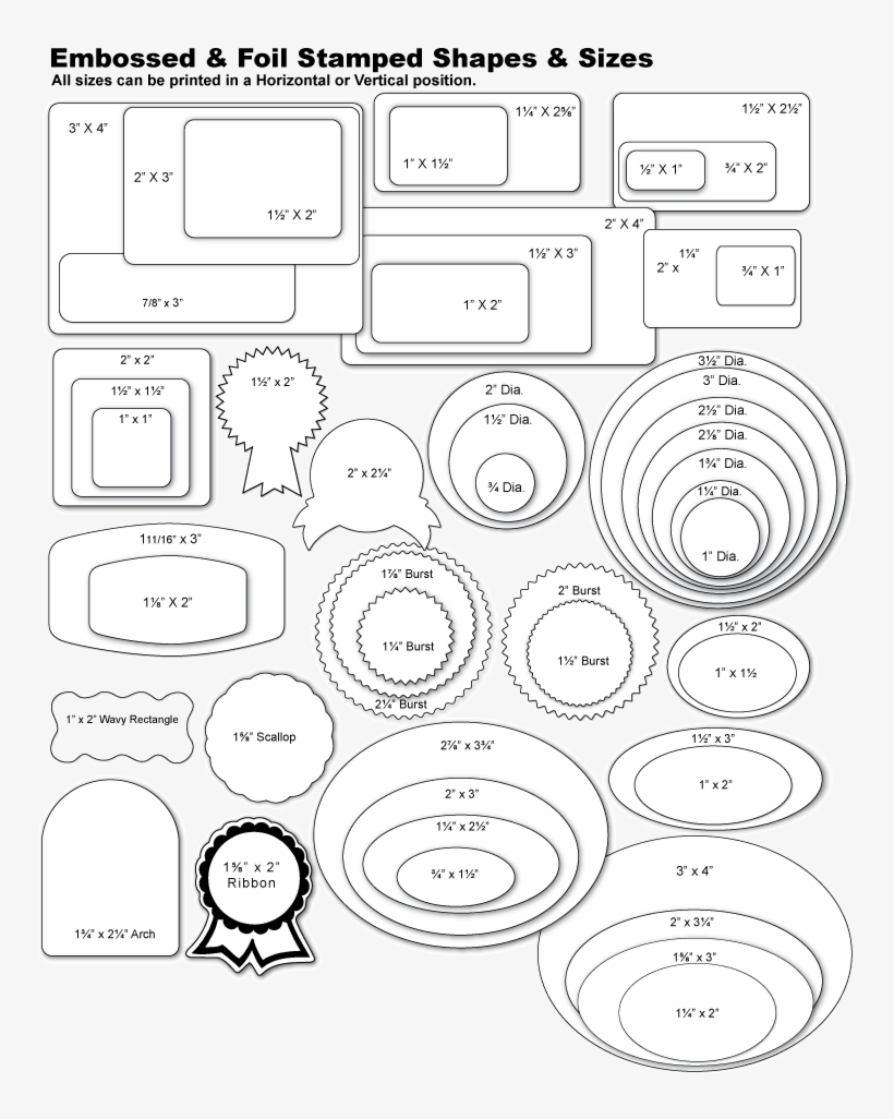We Offer A Large Selection Of Shapes And Sizes For - Foil Stamping, transparent png