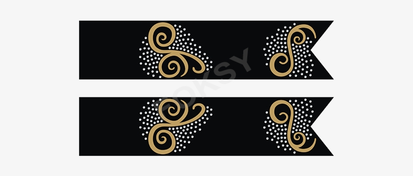 Gold Swirl Glitter And Rhinestone Cheerleader Bows - Hotfix, transparent png