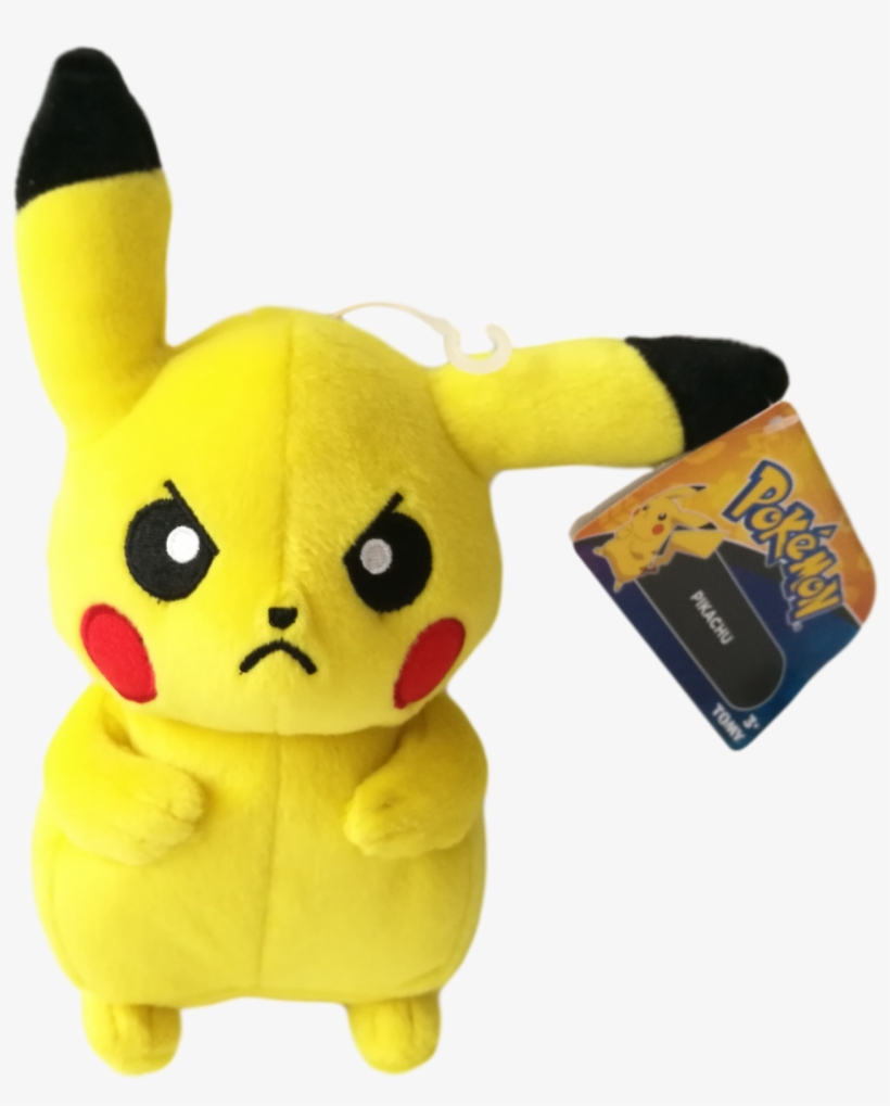 Official Pokemon 8" Angry Pikachu Plush - Pikachu, transparent png