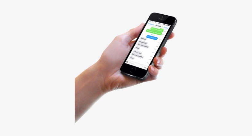 Extract Sms, Imessage Messages & Whatsapp History - Hand With Phone Png, transparent png