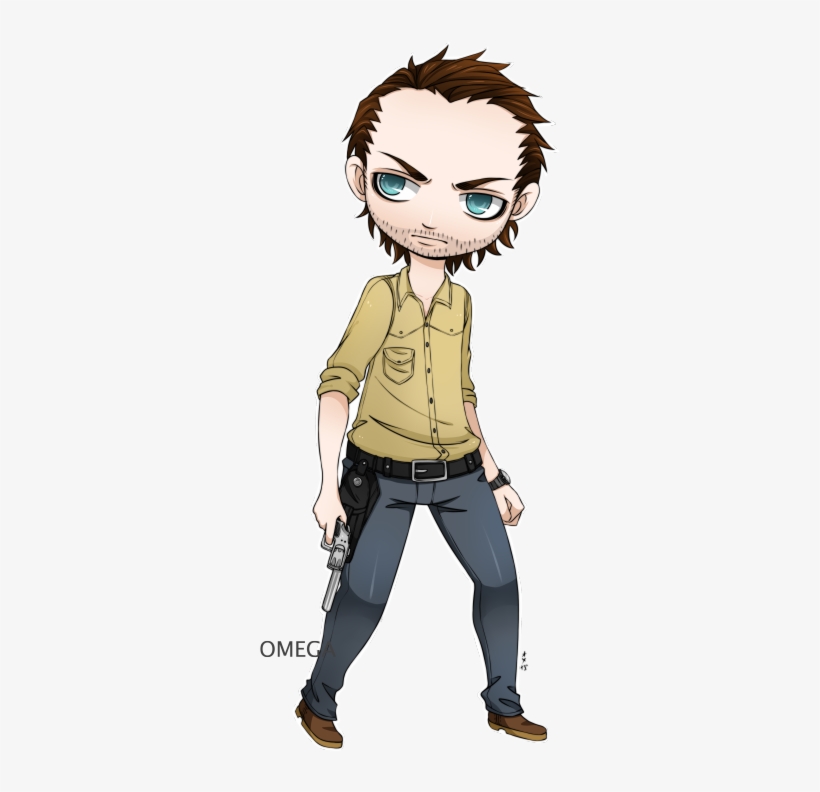 Finally Comlpleted The Walking Dead Chibi Of Rick Grimes, - Cute Rick Grimes Png, transparent png