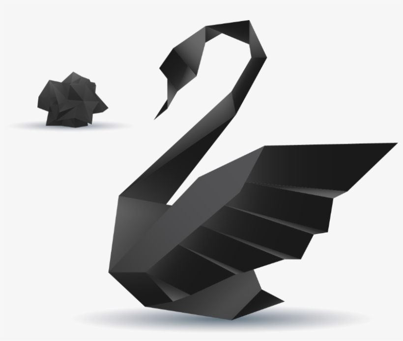 Similar Ability - Black Swan Origami Png, transparent png