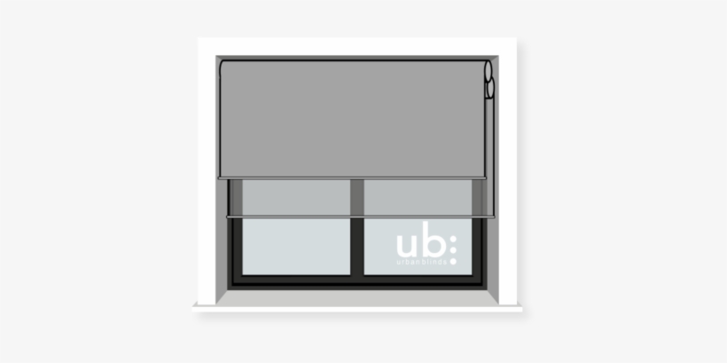 Visual Representation Of Double Roller Blinds - Roman Blind Png, transparent png