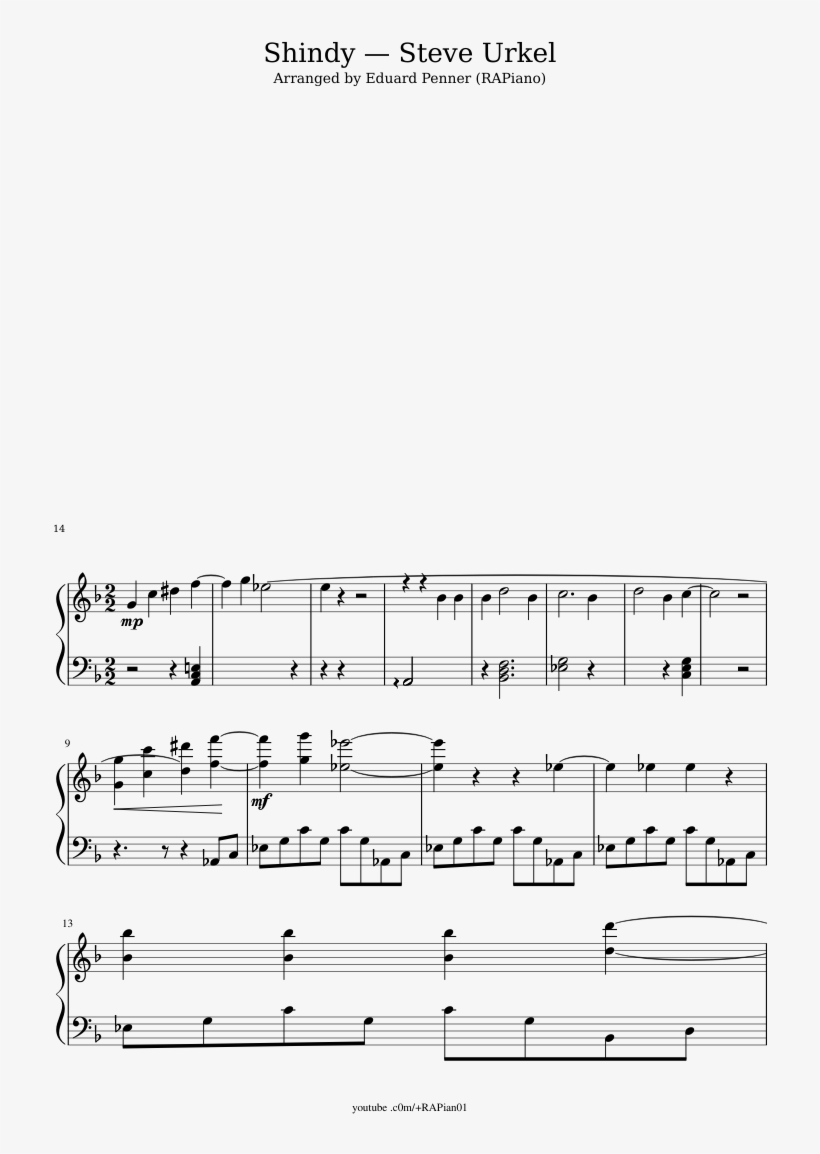 Shindy Steve Urkel Sheet Music Composed By Arranged - Bad Boy Piano Sheet Red Velvet, transparent png