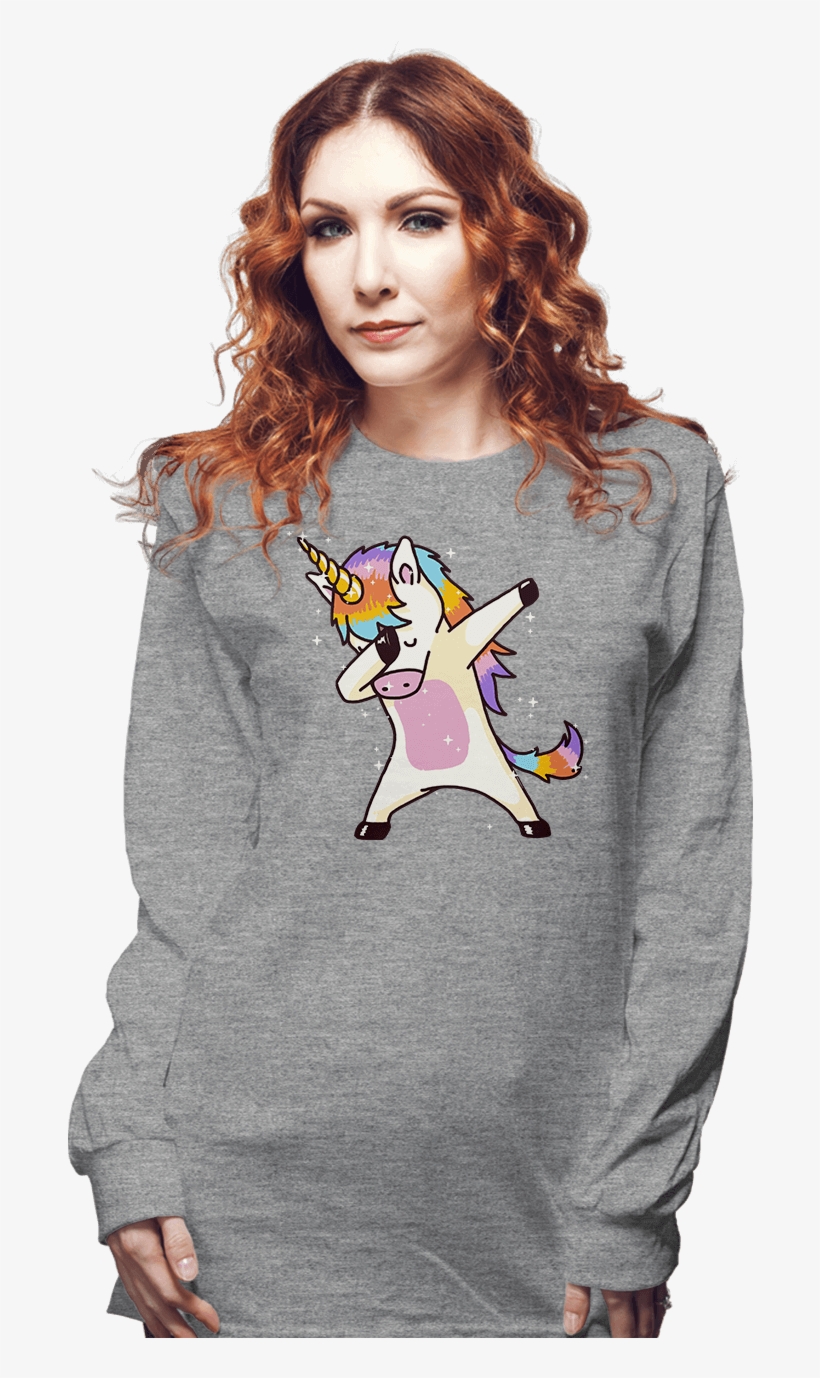 Dabbing Unicorn - Women's Dabbing Unicorn Shirt Dab Hip Hop Magic Girl, transparent png