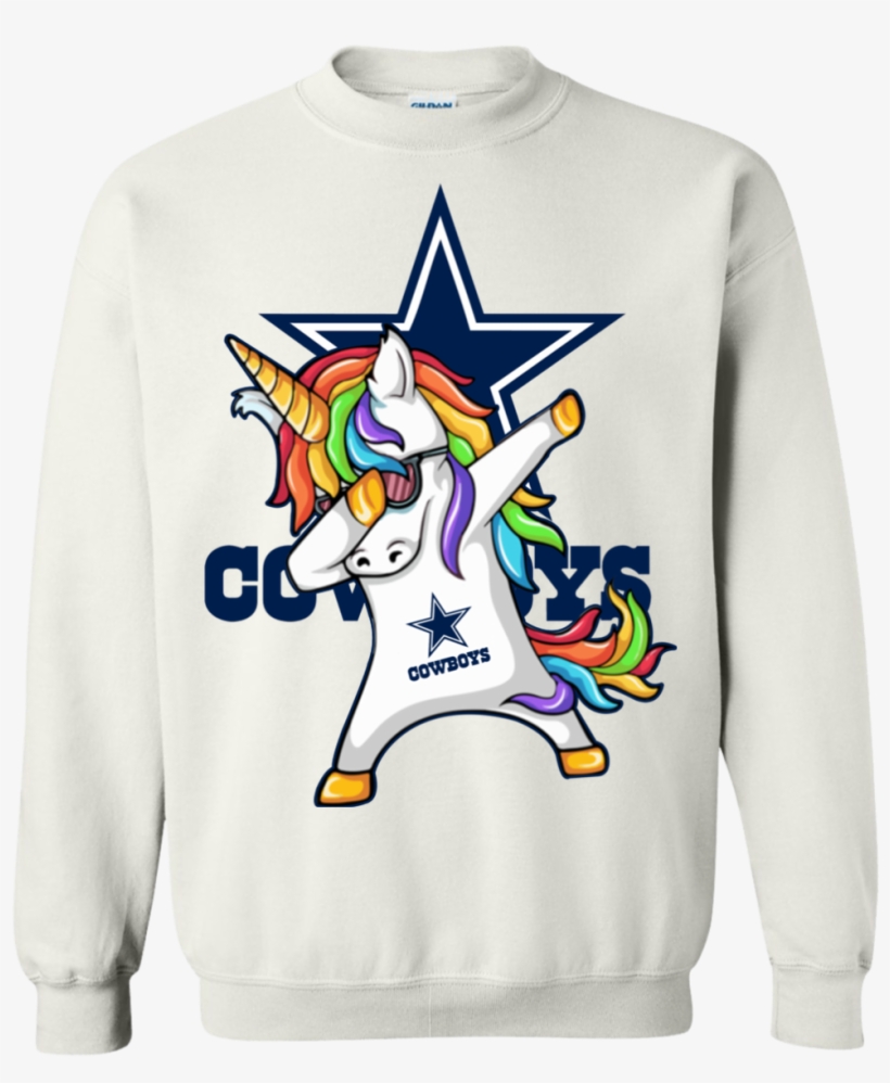 Dallas Cowboys Unicorn Dabbing Shirt Hoodie Tank Allbluetees - Dog Lover Design In T Shirt, transparent png
