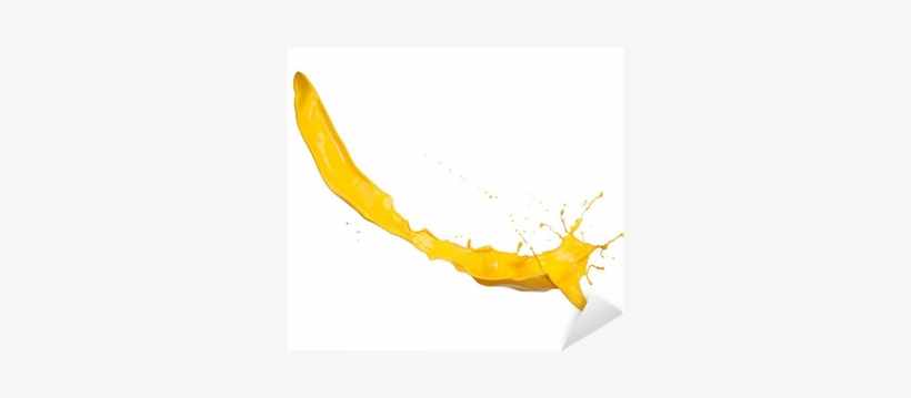 Isolated Shot Of Yellow Paint Splash On White Background - Illustration, transparent png