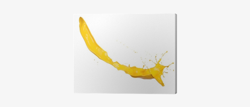 Isolated Shot Of Yellow Paint Splash On White Background - Sketch, transparent png