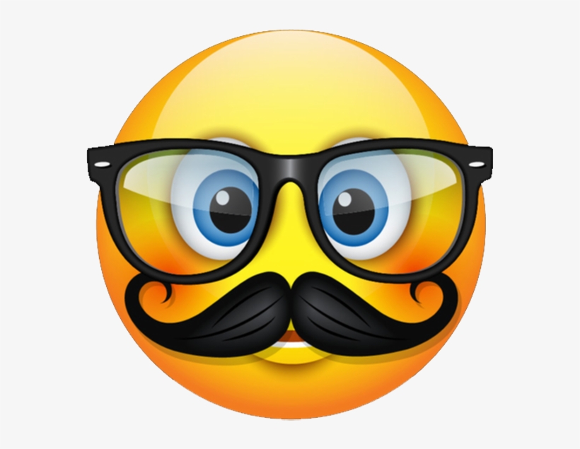 Everyday Emojis - Emoji With Moustache And Glasses, transparent png