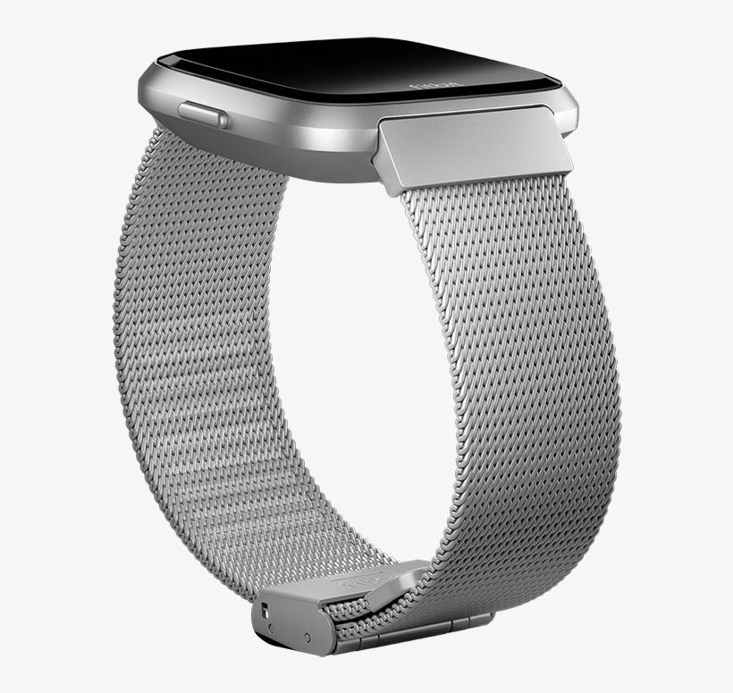 Stainless Steel Mesh - Fitbit Versa Metal Strap, transparent png