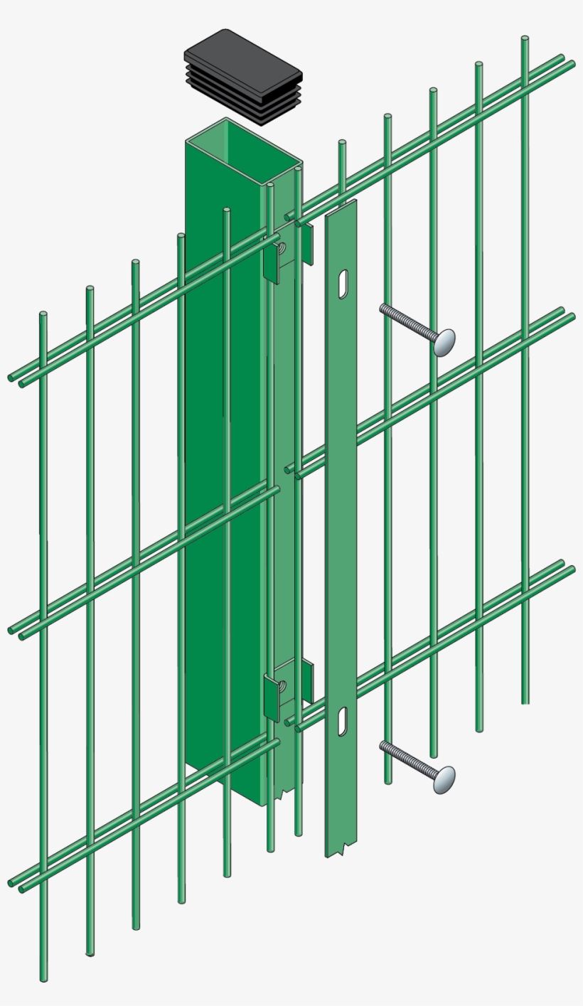 Double Wire Mesh Fencing Dulok - Flat Double Wire Fence, transparent png