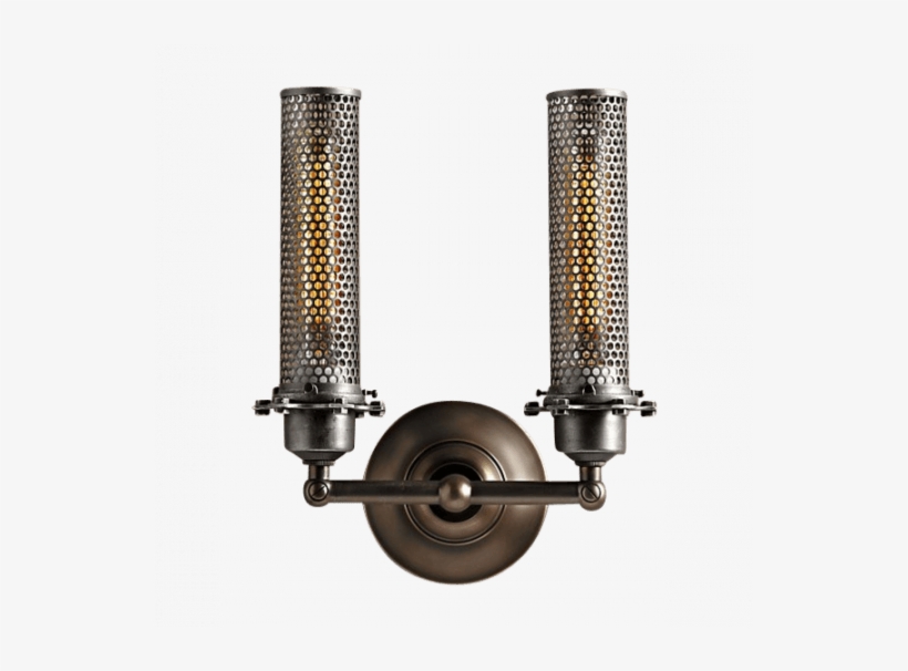 Industrial Mesh Cage Wall Light Metal - Mesh, transparent png
