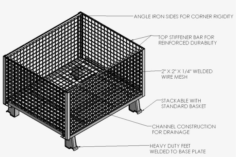 Custom Full Wire Baskets Manufacturing - Wire Basket For Construction, transparent png