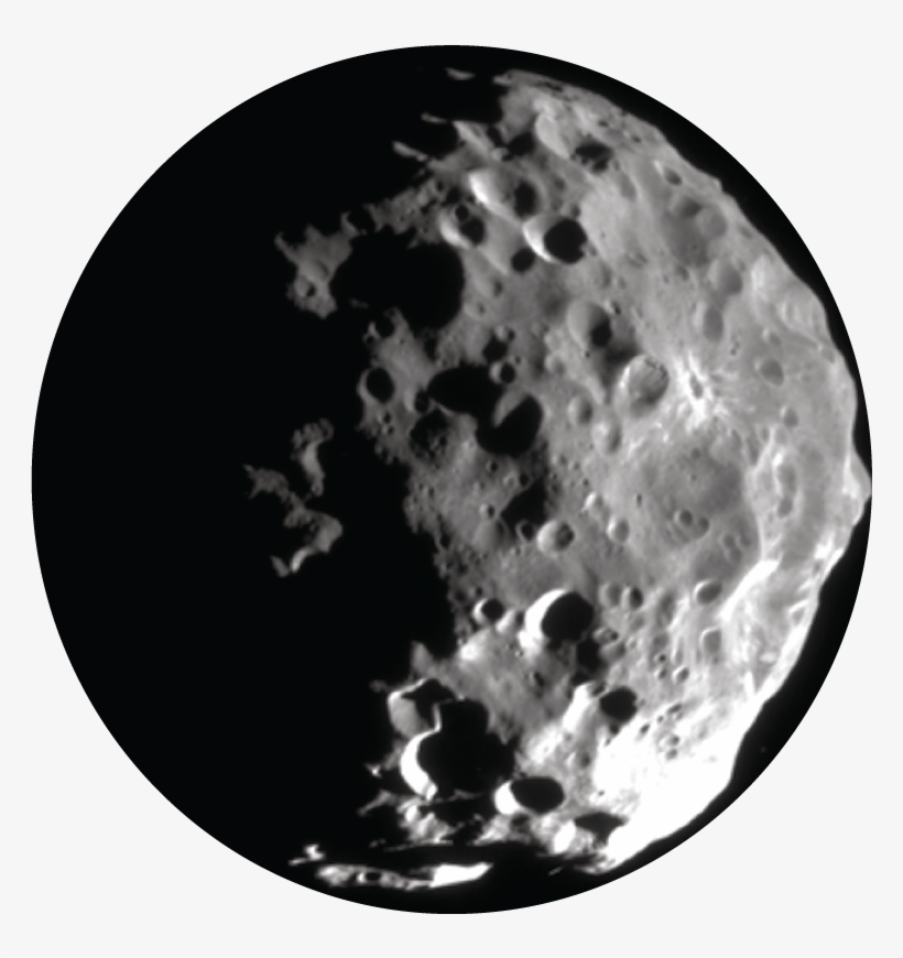 This Oddball Moon Is One Of Saturn's Darkest, Absorbing - Saturn's Moon Phoebe, transparent png