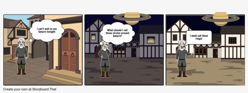Galileo Discovering Saturn's Rings - Cartoon, transparent png