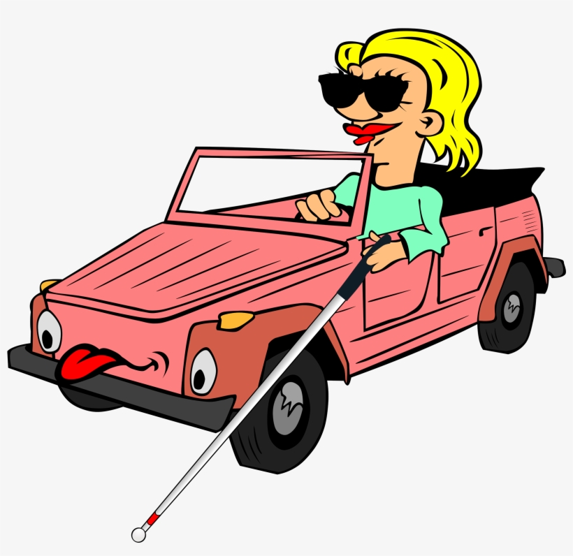 Cartoons Car Group Vector Royalty Free Library - Blind Car Cartoon, transparent png