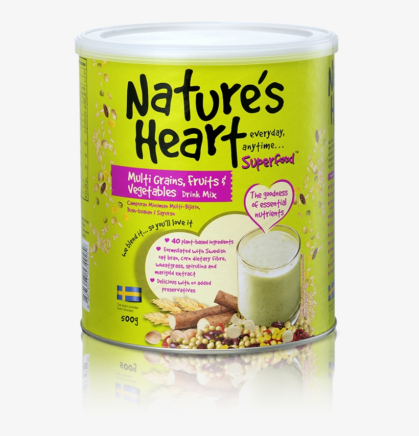 Multi Grains, Fruits & Vegetables Drink Mix - Natures Heart Superfoods, transparent png