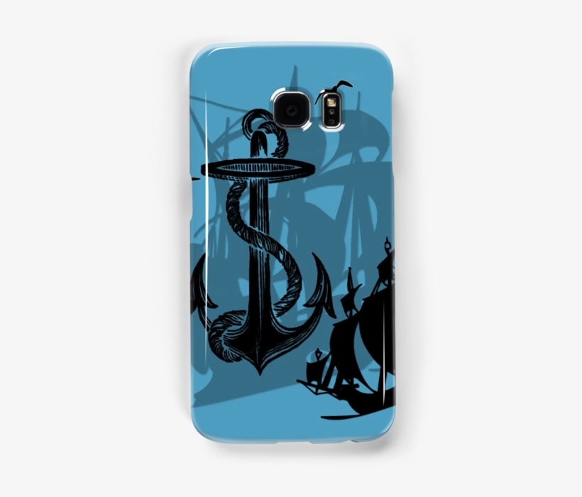 Pirate Ships & Anchor Black Silhouette - Silhouette, transparent png