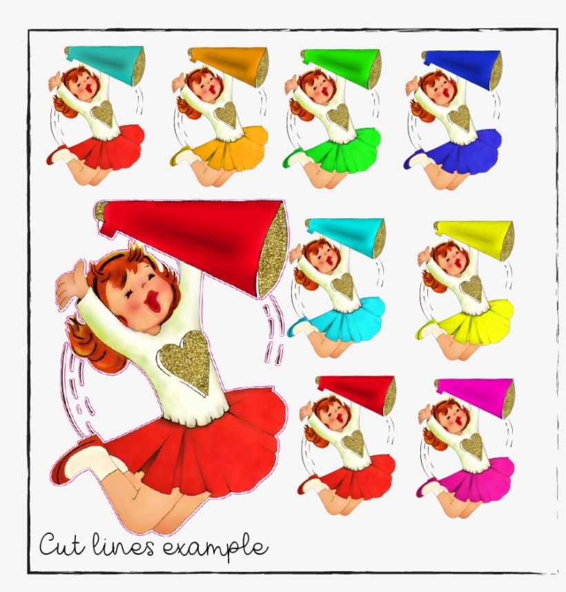 Vintage Cheerleader, transparent png