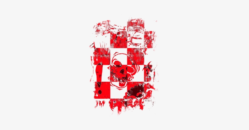 Red Grunge Skull - Graphic Design, transparent png