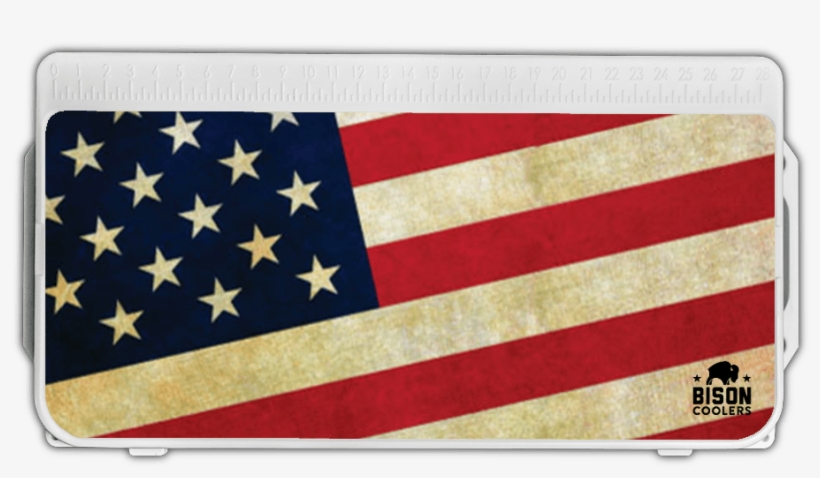 American Flag Lid Graphic - Bison Coolers, transparent png