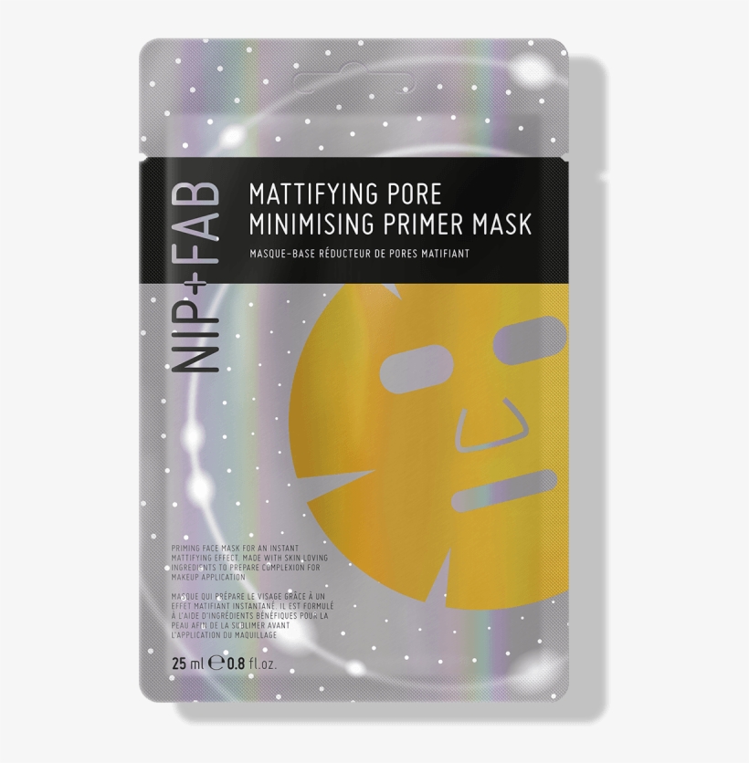 Mattifying Pore Minimising Primer Sheet Mask - Nip+fab Make Up Ultra-illuminating Dewy Primer Mask, transparent png