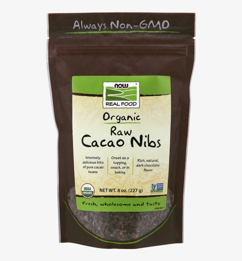 Cacao Nibs, Organic & Raw - Chia Seeds Now Foods, transparent png