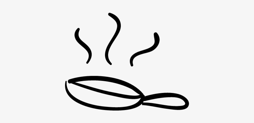 Spoon Hand Drawn Tool With Hot Food Vector - Cooking Png Icon Drawn, transparent png