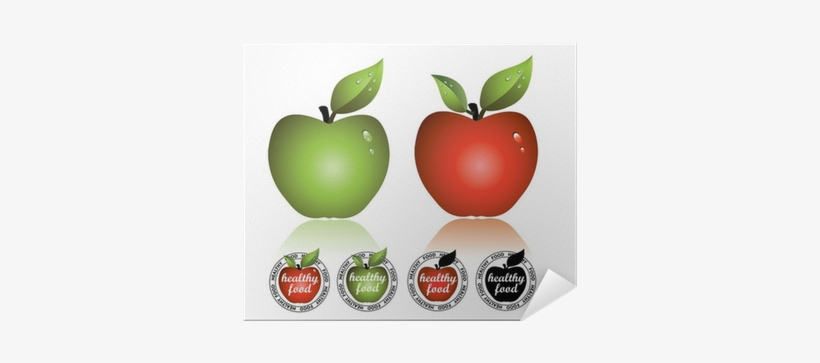 Apple Stickers For Healthy Food - Food, transparent png