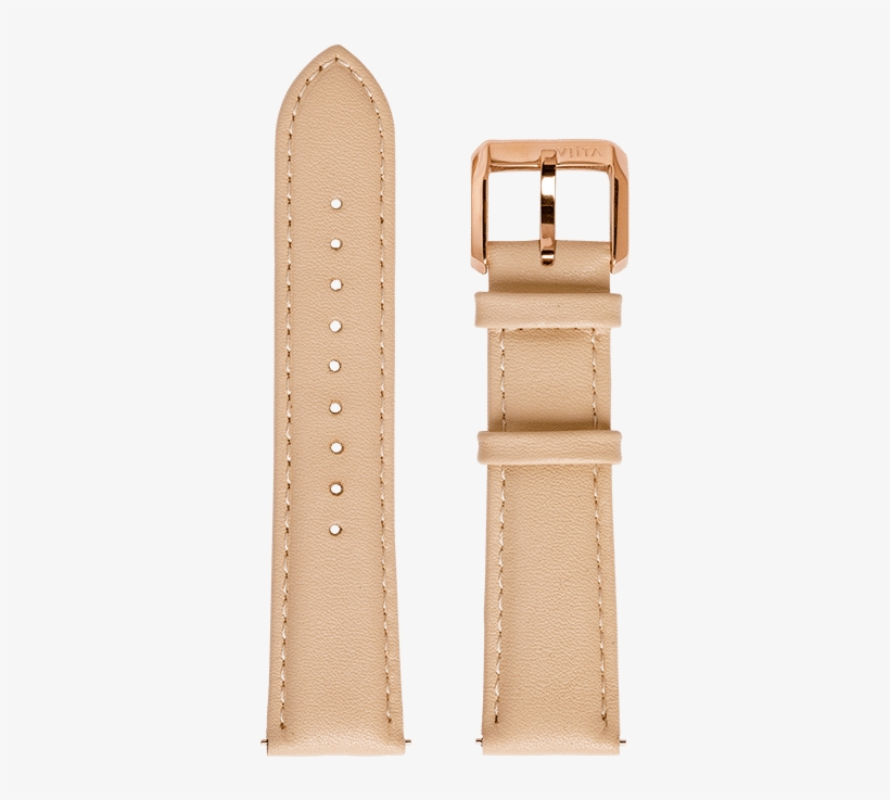 Watch Strap Leather Smooth Rosé 20mm - Strap, transparent png