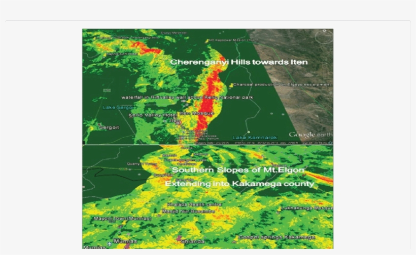 Google Earth Map Showing Erosion In Cherenganyi Hills - Atlas, transparent png