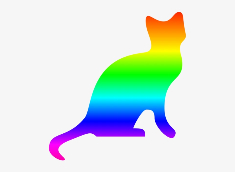Transparent Tumblr Rainbow Cat Pictures To Pin On - Cat Transparent Rainbow, transparent png