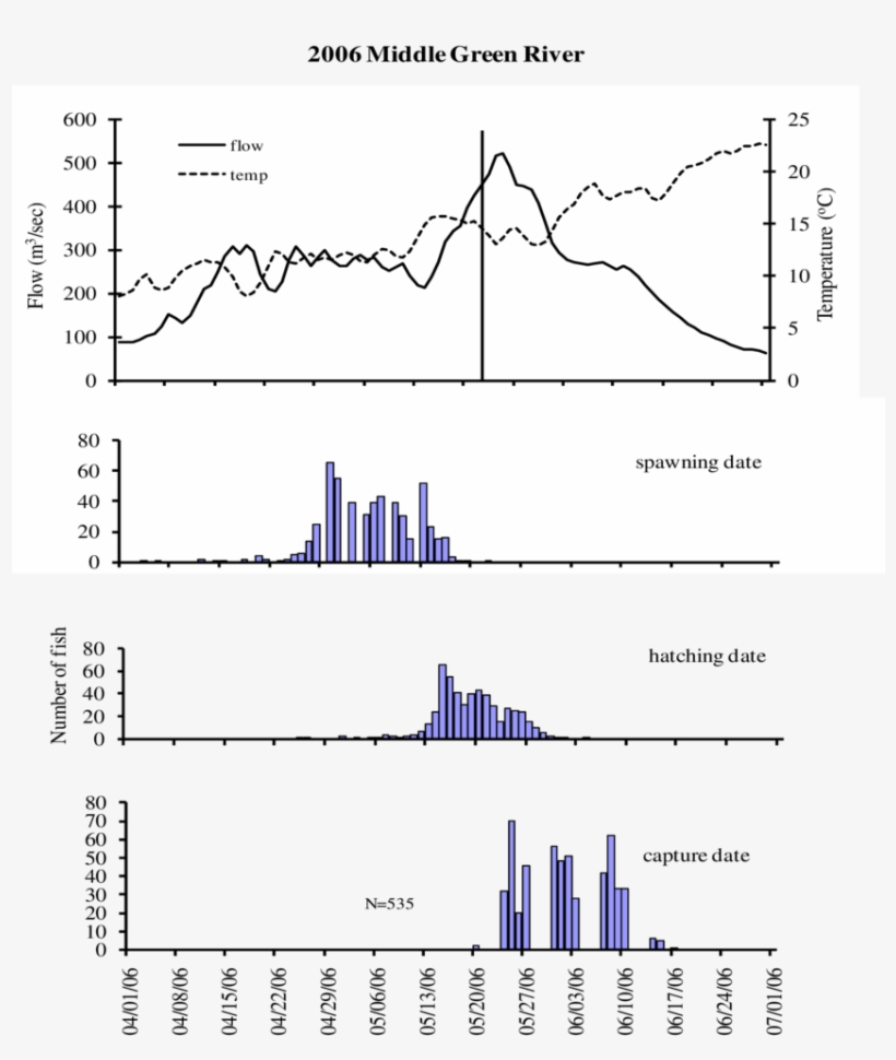 Capture And Otolith Age Estimated Hatching And Spawning - Diagram, transparent png