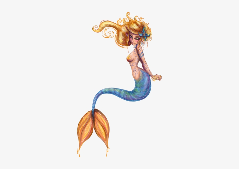 No Flutter Cute Mermaid - Fotki, transparent png