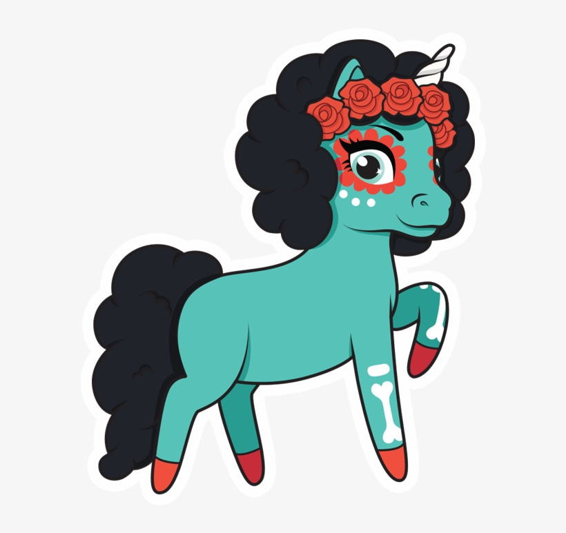Kawaiisqueezies Unicorns Hires Dayofthedead - Unicorn, transparent png