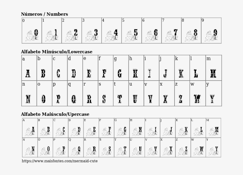 Font Details Mermaid Cute - Font, transparent png