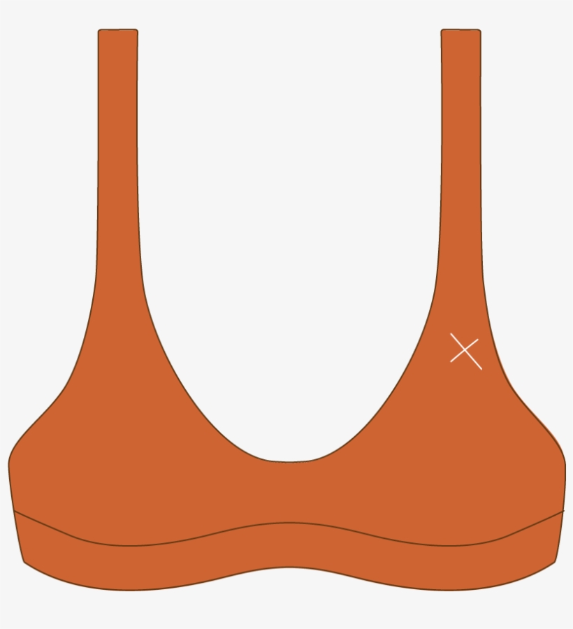 Burnt Orange Yogi Top - Brassiere, transparent png