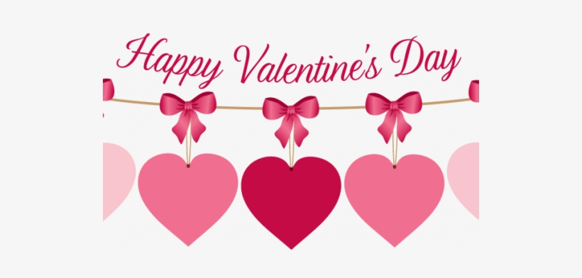 Happy Valentines Day Heart Banner - Happy Valentines Day 2018, transparent png