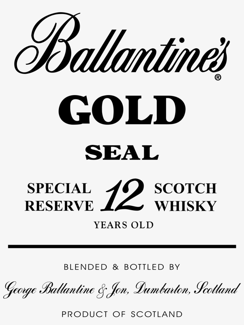 Ballantines Gold Logo Png Transparent - Ballantine's Finest, transparent png