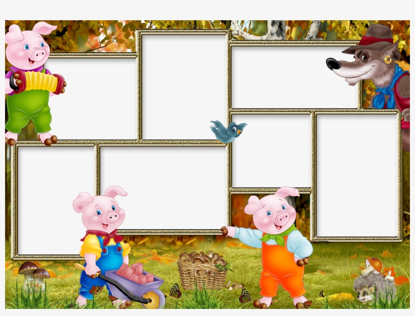 Mais Um Calendario 2013 Para Fotos De Crianças Com - Moldura Tres Porquinhos Png, transparent png