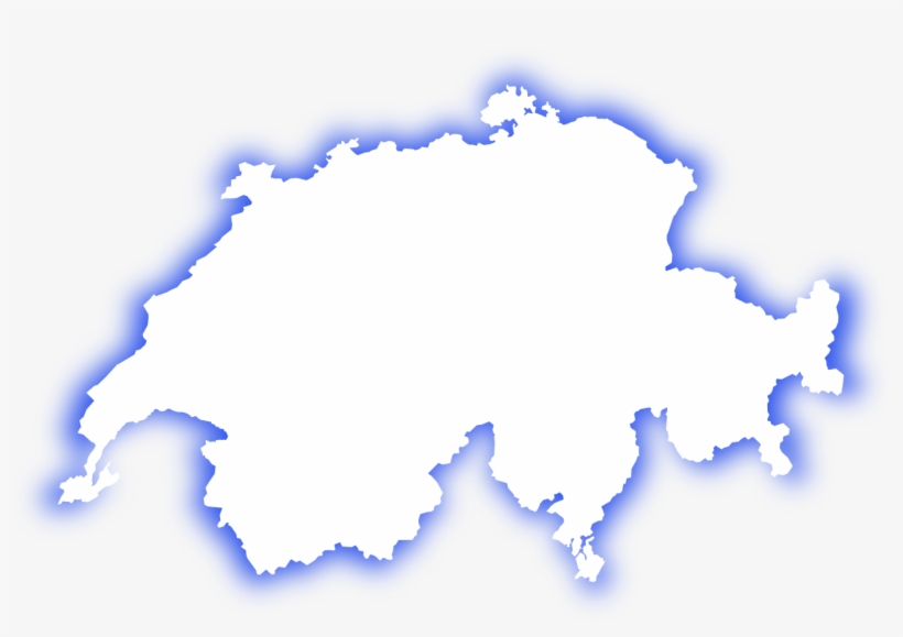 Border Areas Of Eu Neighbor States Around Switzerland - Map Of Switzerland Transparent White, transparent png