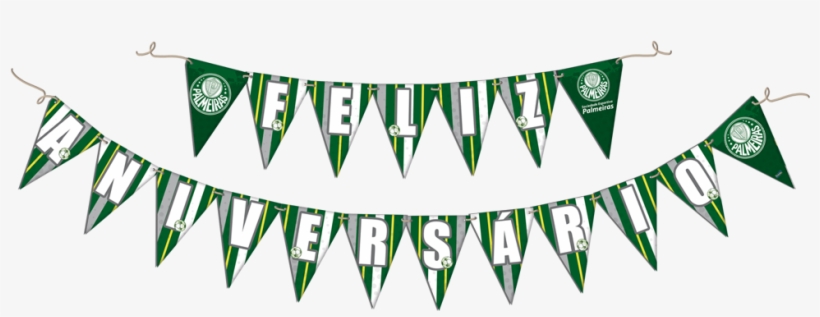 Faixa Feliz Aniversário Palmeiras - Decoração De Aniversário Do Palmeiras, transparent png