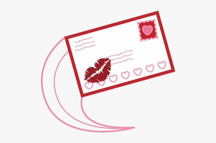 Postcard Kiss Lips Stamp Heart Valentine Valentinesfree - Email, transparent png