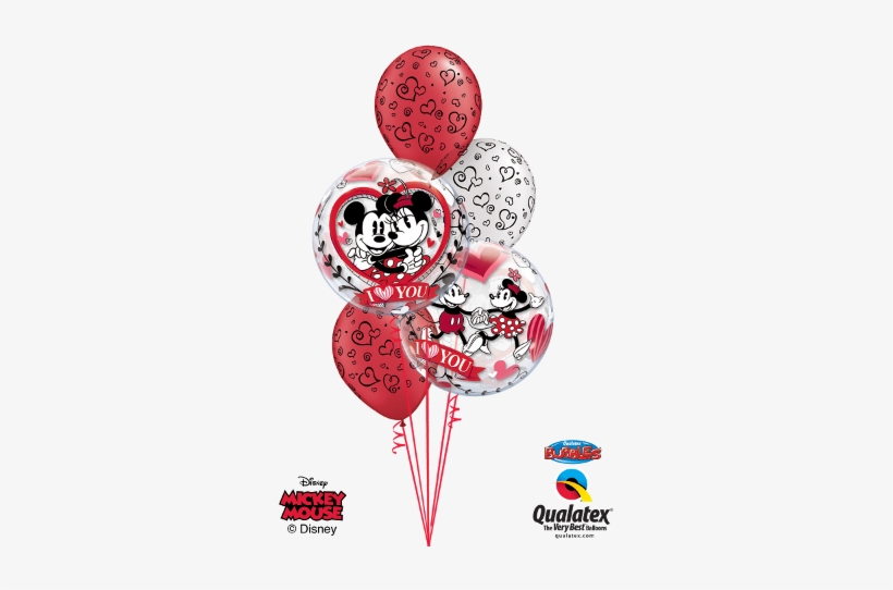 Mickey & Minnie I Love You Bouquet - Happy Birthday Frozen Balloons, transparent png