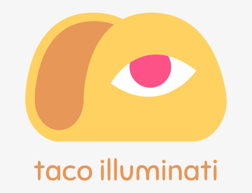 Taco Illuminati Logo Flat Illustrator Sketch Vector - Taco Illuminati, transparent png