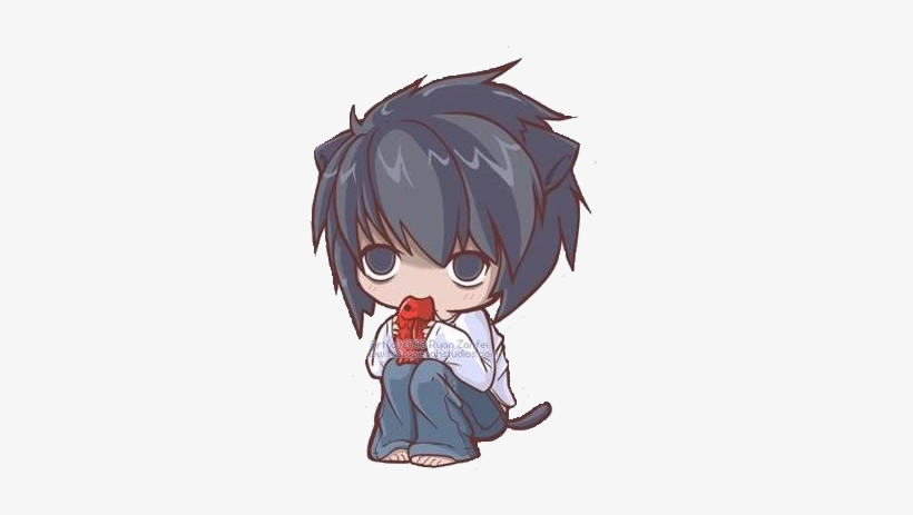 Here Are The Sample Of Chibi Png Picture - Death Note L Chibi, transparent png