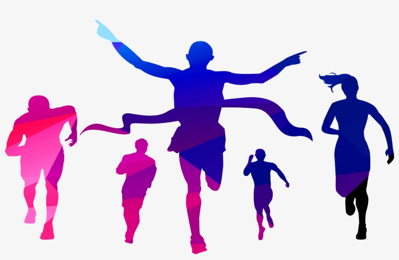 People Crossing The Finish Line 4557*2244 Jpg Transparent - Marathon Training Journal: Running Log [book], transparent png